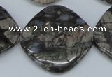 CGE02 15.5 inches 30*30mm diamond glaucophane gemstone beads