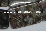 CGE05 15.5 inches 25*35mm rectangle glaucophane gemstone beads