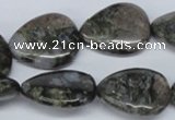 CGE08 15.5 inches 20*25mm flat teardrop glaucophane gemstone beads