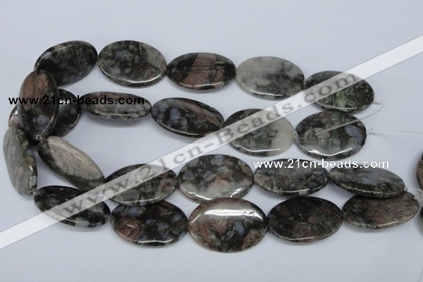 CGE09 15.5 inches 25*35mm oval glaucophane gemstone beads