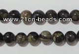 CGE103 15.5 inches 10mm round glaucophane gemstone beads