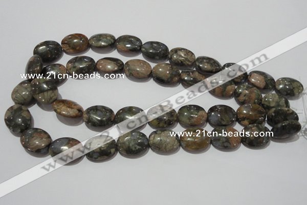 CGE134 15.5 inches 15*20mm oval glaucophane gemstone beads