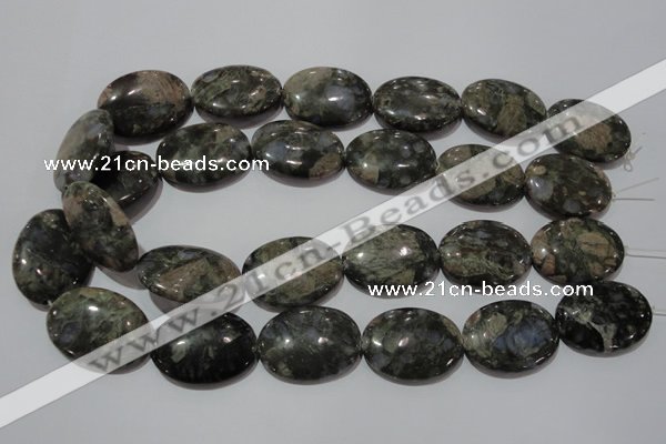 CGE136 15.5 inches 22*30mm oval glaucophane gemstone beads