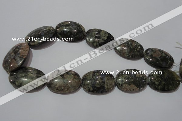 CGE137 15.5 inches 25*35mm oval glaucophane gemstone beads