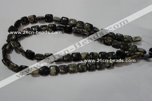 CGE152 15.5 inches 12*12mm square glaucophane gemstone beads