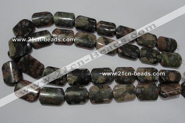 CGE165 15.5 inches 18*25mm rectangle glaucophane gemstone beads