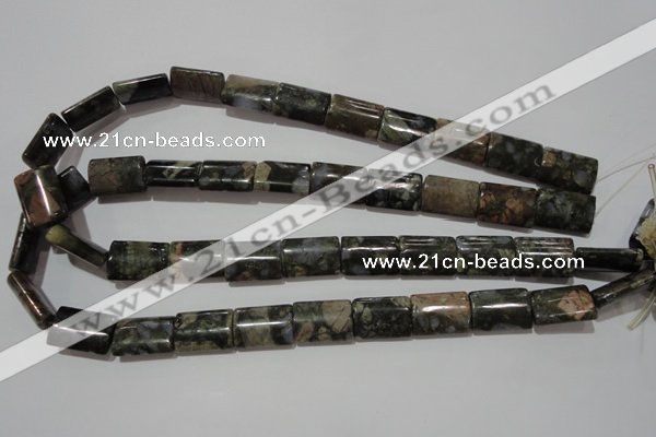 CGE170 15.5 inches 13*18mm flat tube glaucophane gemstone beads