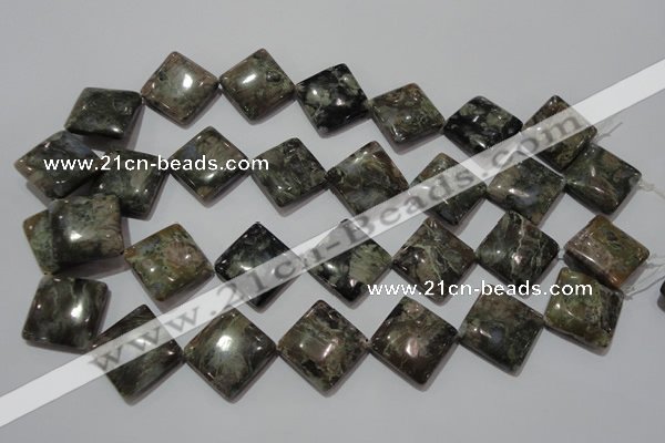 CGE172 15.5 inches 20*20mm diamond glaucophane gemstone beads