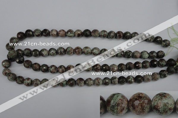 CGG02 15.5 inches 8mm faceted round ghost gemstone beads wholesale