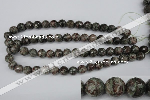 CGG04 15.5 inches 12mm faceted round ghost gemstone beads wholesale