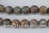 CGG12 15.5 inches 8mm faceted round ghost gemstone beads wholesale