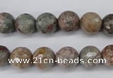 CGG14 15.5 inches 10mm faceted round ghost gemstone beads wholesale