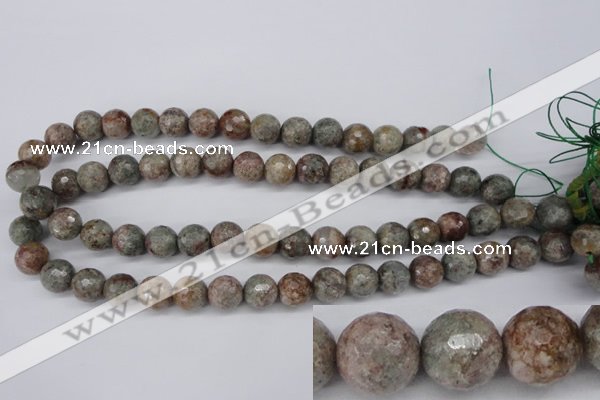 CGG14 15.5 inches 10mm faceted round ghost gemstone beads wholesale