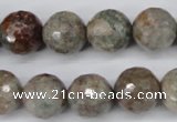 CGG16 15.5 inches 14mm faceted round ghost gemstone beads wholesale