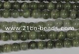 CGH02 15.5 inches 6mm round green hair stone beads wholesale