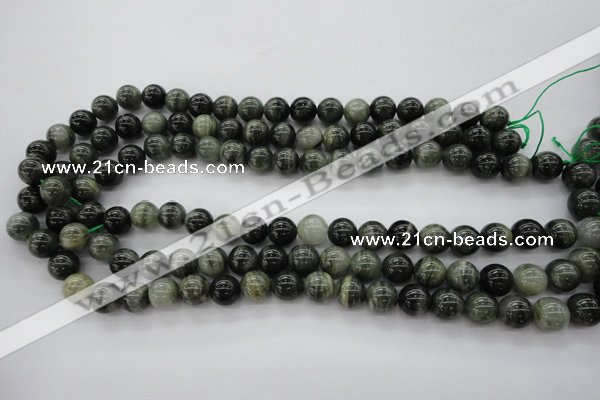 CGH04 15.5 inches 10mm round green hair stone beads wholesale