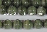 CGH05 15.5 inches 12mm round green hair stone beads wholesale