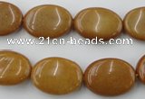 CGJ314 15.5 inches 13*18mm oval goldstone jade beads wholesale