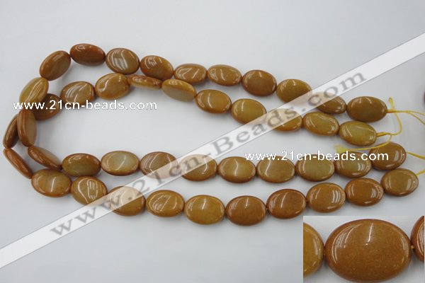 CGJ314 15.5 inches 13*18mm oval goldstone jade beads wholesale