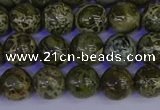 CGJ352 15.5 inches 8mm round green bee jasper beads wholesale