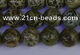 CGJ353 15.5 inches 10mm round green bee jasper beads wholesale