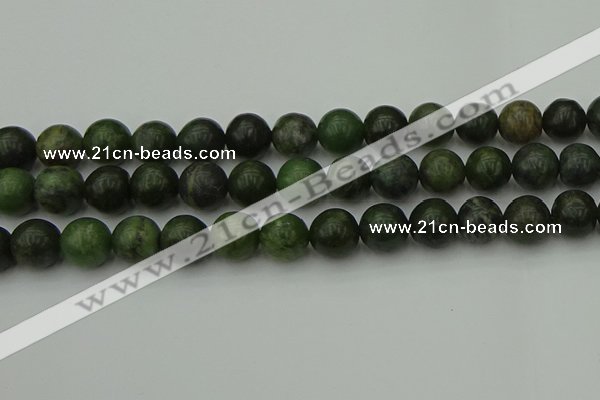 CGJ405 15.5 inches 14mm round green jade beads wholesale