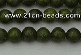 CGJ450 15.5 inches 4mm round green jasper beads wholesale
