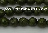 CGJ461 15.5 inches 6mm faceted round green jasper beads wholesale