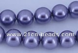 CGL152 10PCS 16 inches 4mm round dyed glass pearl beads wholesale