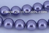 CGL157 5PCS 16 inches 14mm round dyed glass pearl beads wholesale