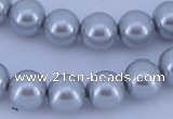 CGL168 5PCS 16 inches 16mm round dyed glass pearl beads wholesale