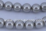 CGL172 10PCS 16 inches 4mm round dyed glass pearl beads wholesale