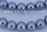 CGL187 5PCS 16 inches 14mm round dyed glass pearl beads wholesale