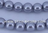 CGL193 10PCS 16 inches 6mm round dyed glass pearl beads wholesale