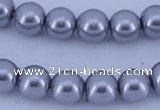 CGL198 5PCS 16 inches 16mm round dyed glass pearl beads wholesale