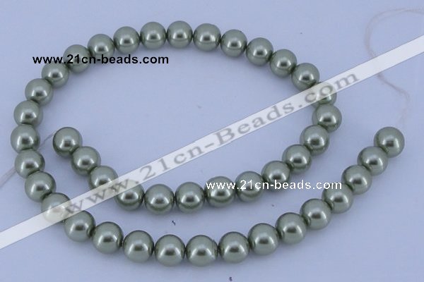 CGL202 10PCS 16 inches 4mm round dyed glass pearl beads wholesale