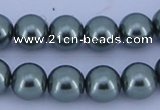 CGL212 10PCS 16 inches 4mm round dyed glass pearl beads wholesale