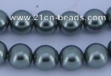 CGL214 10PCS 16 inches 8mm round dyed glass pearl beads wholesale