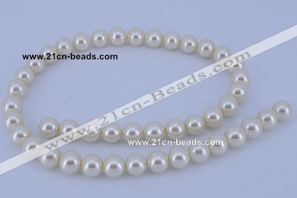 CGL22 10PCS 16 inches 4mm round dyed glass pearl beads wholesale