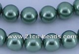 CGL225 5PCS 16 inches 10mm round dyed glass pearl beads wholesale