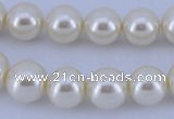 CGL23 10PCS 16 inches 6mm round dyed glass pearl beads wholesale