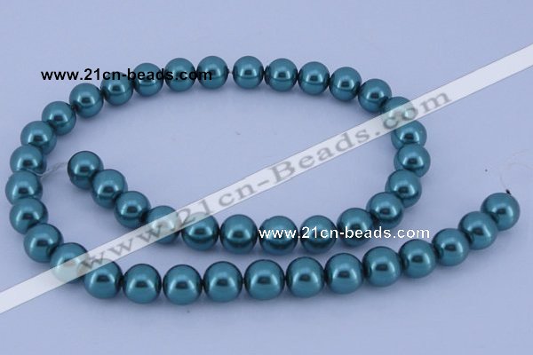 CGL242 10PCS 16 inches 4mm round dyed glass pearl beads wholesale