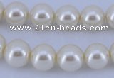 CGL25 5PCS 16 inches 10mm round dyed glass pearl beads wholesale