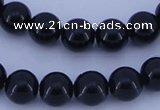 CGL282 10PCS 16 inches 4mm round dyed glass pearl beads wholesale