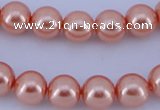 CGL292 10PCS 16 inches 4mm round dyed glass pearl beads wholesale