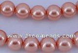 CGL296 5PCS 16 inches 12mm round dyed glass pearl beads wholesale