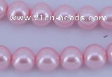 CGL302 10PCS 16 inches 4mm round dyed glass pearl beads wholesale