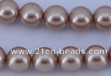 CGL357 5PCS 16 inches 14mm round dyed glass pearl beads wholesale