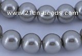 CGL372 10PCS 16 inches 4mm round dyed glass pearl beads wholesale