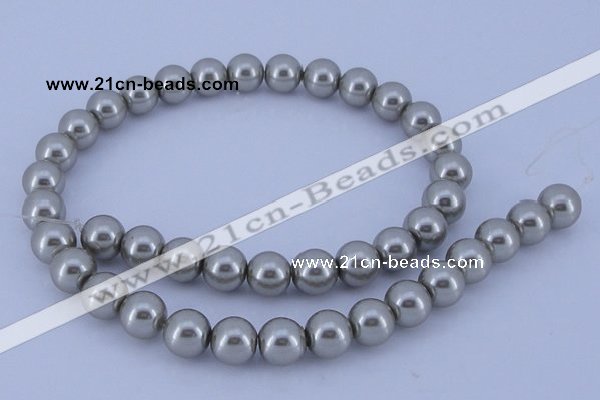 CGL374 10PCS 16 inches 8mm round dyed glass pearl beads wholesale